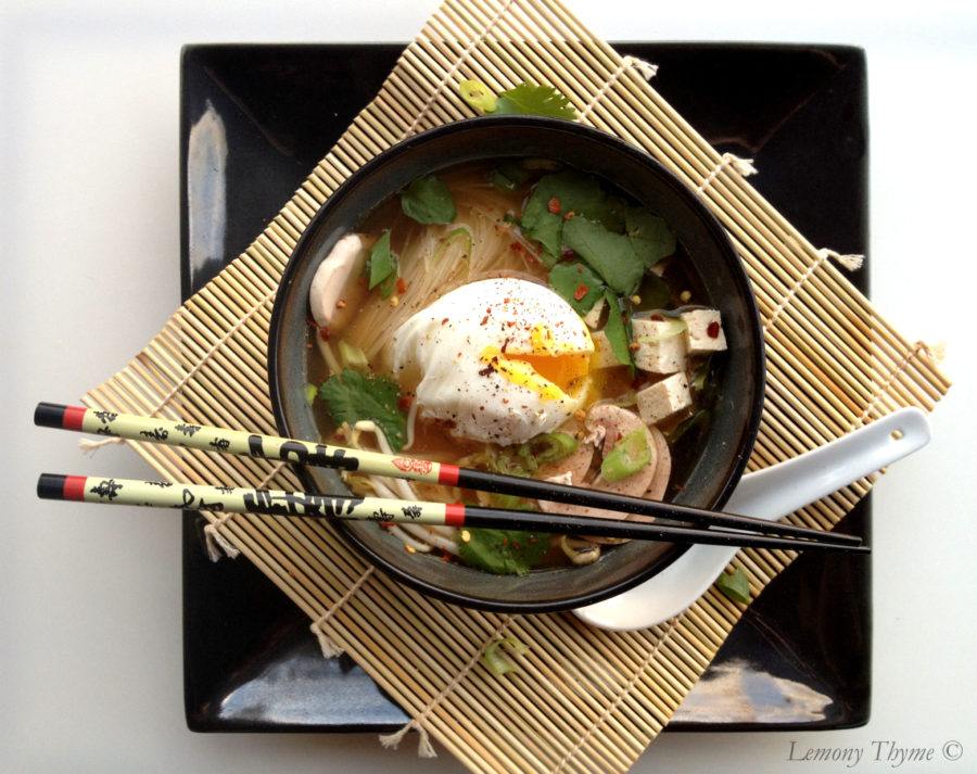 Miso Soup with Poached Egg {Share the Love} Lemony Thyme
