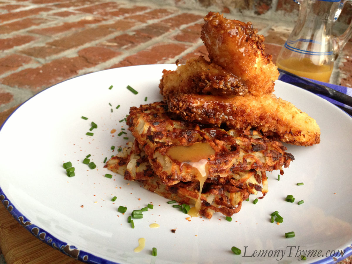 » Chicken & Waffle Fries with Honey Dijon Syrup Lemony Thyme