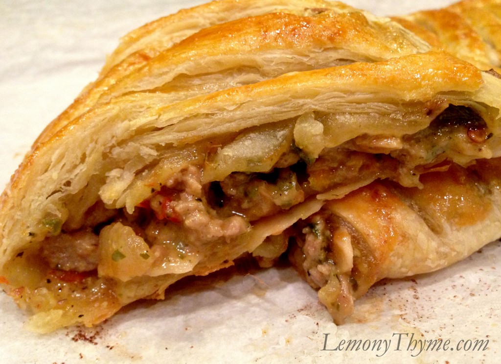 Sausage Peppers Caramelized Onion Stromboli