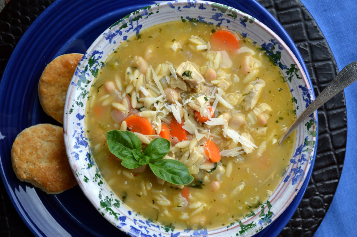 Basil Chicken Soup {with Orzo & White Beans} Lemony Thyme