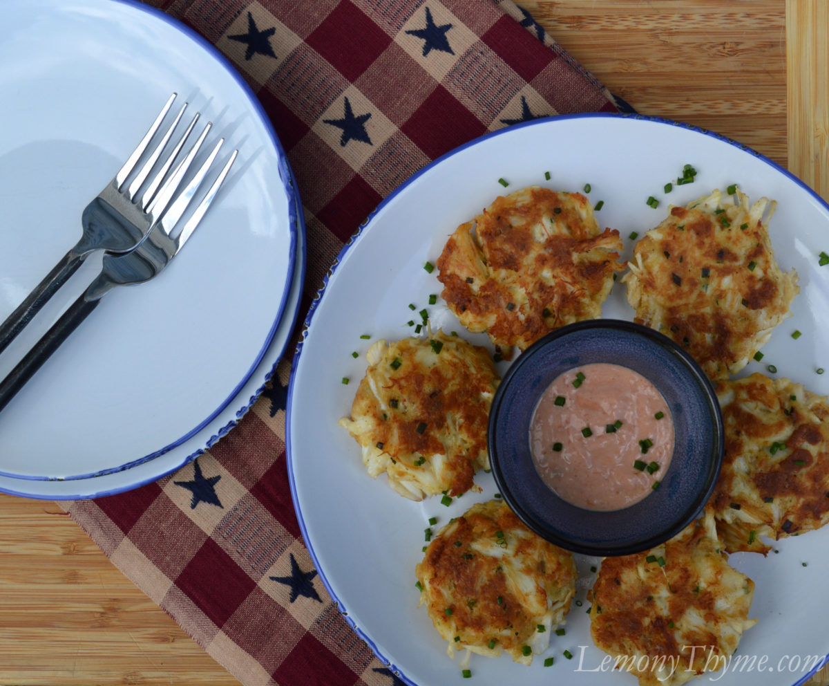 Crab Cakes {with Remoulade Sauce} - Lemony Thyme -