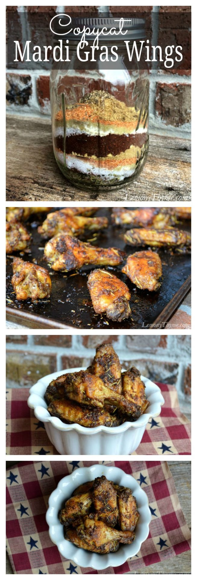 » Mardi Gras Wings | LemonyThyme.com | #mardigraswings #publixcopycat # ...