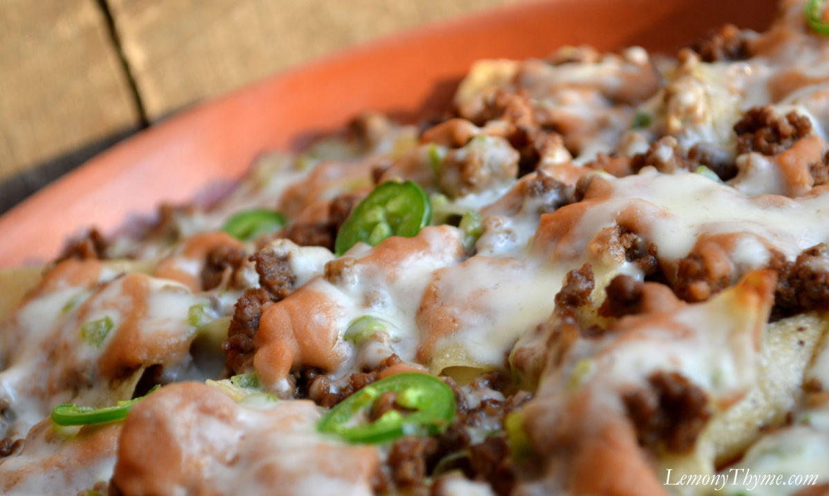 » Beef Bean & Cheese Nachos Lemony Thyme