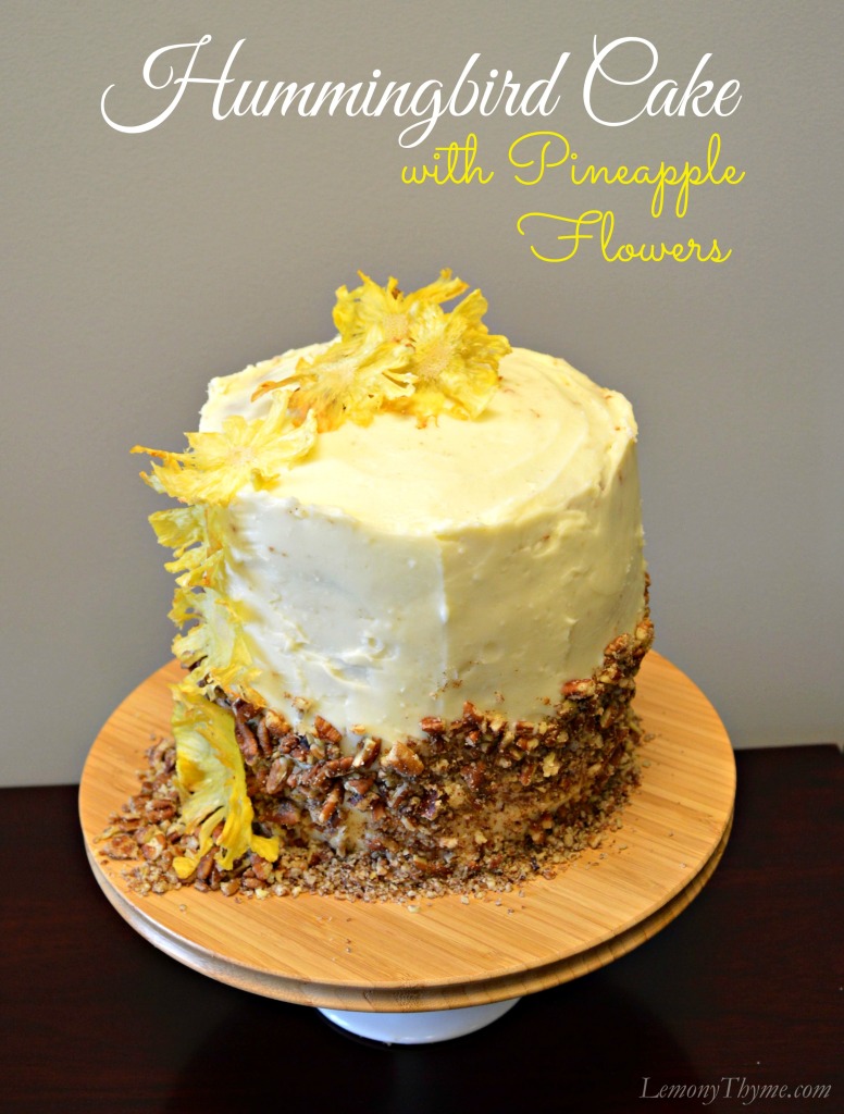 » Hummingbird Cake {with Pineapple Flowers} Lemony Thyme