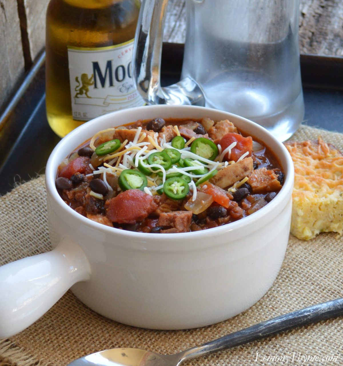 Chicken & Chorizo Chili - Lemony Thyme