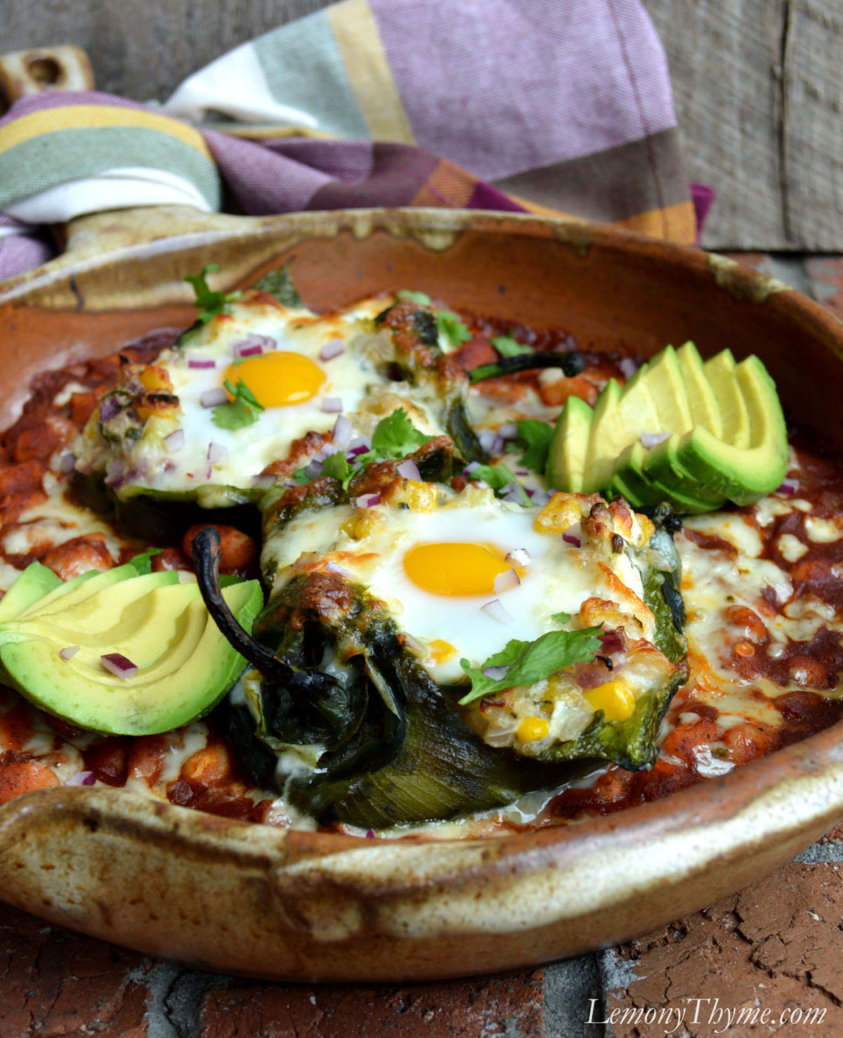 » Savory Egg Stuffed Poblano Peppers Lemony Thyme