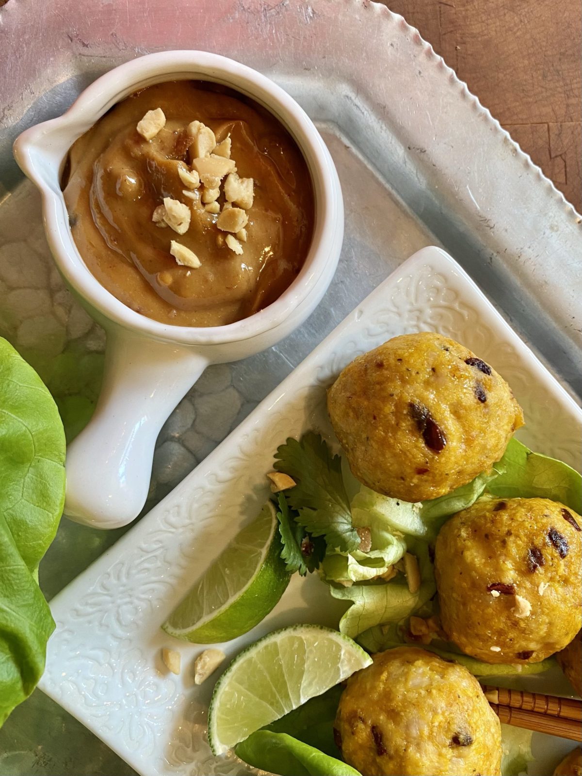» Chicken Satay Meatballs with Peanut Sauce5 Lemony Thyme