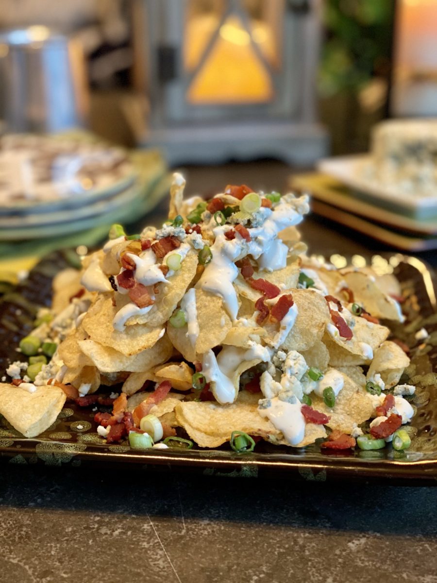 » Blue Cheese Chips with Crispy Bacon1 Lemony Thyme